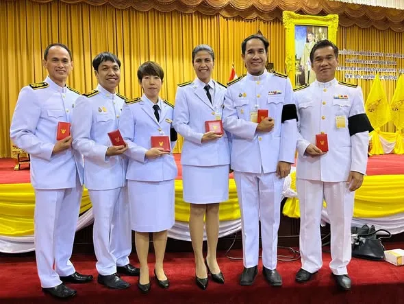คณาจารย์ภาควิชาพลานามัย คณะศึกษาศาสตร์ เข้ารับพระราชทานเครื่องราชอิสริยาภรณ์ เนื่องในโอกาสวันสถาปนามหาวิทยาลัยรามคำแหง ครบรอบ 54 ปี